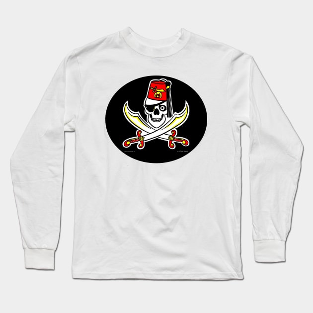 HCSC Jolly Roger Oval Long Sleeve T-Shirt by EssexArt_ABC